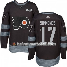 Miesten NHL Philadelphia Flyers Pelipaita Wayne Simmonds 17 1917-2017 100th Anniversary Adidas Musta Authentic